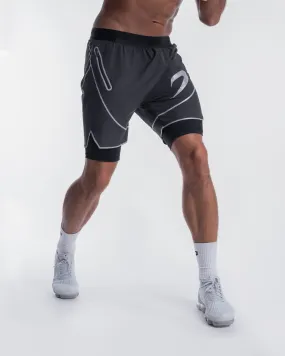 Wilde 2-in-1 Shorts - Charcoal